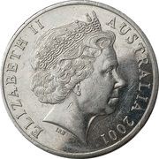 20 Cents - Elizabeth II 4th Portrait - Sir Donald Bradman obverse image