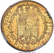 4 Escudos - Carlos III bust of Carlos III, rat nose type, Chile, 1763-1764 reverse image