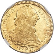 4 Escudos - Carlos IV bust of Carlos III, CAROL IIII obverse image