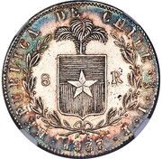 8 Reales, Chile, 1837 reverse image