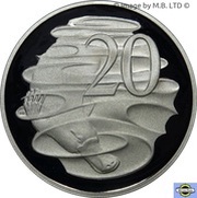 20 Cents - Elizabeth II 2nd Portrait - Fine Silver Proof, Australia, 2006 reverse image