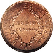 ½ Centavo reverse image