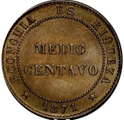 ½ Centavo reverse image