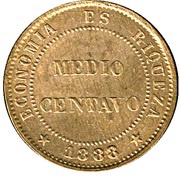½ Centavo reverse image