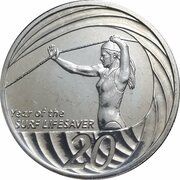 20 Cents - Elizabeth II 4th Portrait - Surf Lifesaver reverse image