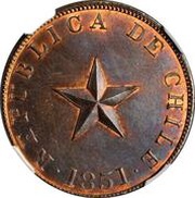 1 Centavo raised star obverse image