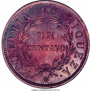 1 Centavo, Chile, 1853 reverse image
