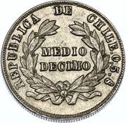 ½ Decimo, Chile, 1879-1894 reverse image