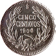 5 Centavos, Chile, 1899-1907 reverse image