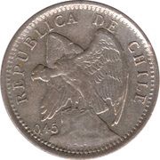 10 Centavos 0.45 on obverse; billon .450 obverse image