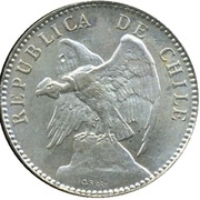 20 Centavos No number on obverse; billon .400 obverse image
