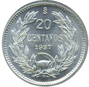 20 Centavos reverse image