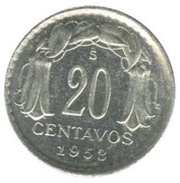 20 Centavos reverse image