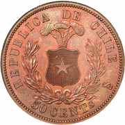 50 Centavos reverse image