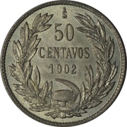 50 Centavos, Chile, 1902-1906 reverse image