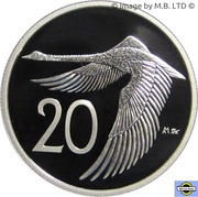 20 Cents - Elizabeth II 4th Portrait - 1966 Decimal Pattern, Australia, 2009 reverse image