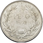 1 Peso, Chile, 1902-1905 reverse image