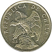 1 Peso medal alignment obverse image