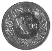 2 Pesos, Chile, 1930 reverse image