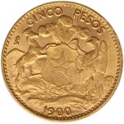 5 Pesos reverse image