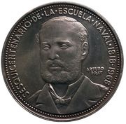 5 Pesos 150th Anniversary of Naval Academy obverse image