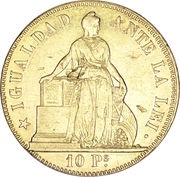 10 Pesos reverse image