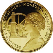 100 Pesos 150th Anniversary of National Coinage obverse image