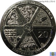20 Cents - Elizabeth II 4th Portrait - Australian Wool, Australia, 2011 reverse image