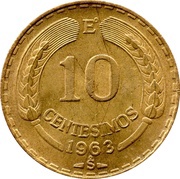 10 Centésimos reverse image