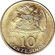 10 Centésimos reverse image