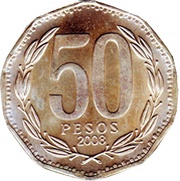 50 Pesos reverse image