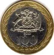 100 Pesos Copihue flowers reverse image
