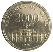 2000 Pesos Anniversary of the Mint reverse image