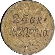 1 Peso, Chile, 1891 reverse image
