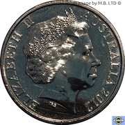 20 Cents - Elizabeth II 4th Portrait - Shores Under Siege - Military Lookout obverse image