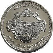 20 Cents - Elizabeth II 4th Portrait - Centenary of Australian Banknotes - 10 Shilling, Australia, 2013 reverse image
