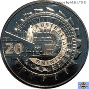 20 Cents - Elizabeth II 4th Portrait - Australian Mining, Australia, 2013 reverse image