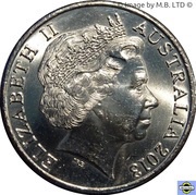 20 Cents - Elizabeth II 4th Portrait - Centenary of Canberra obverse image
