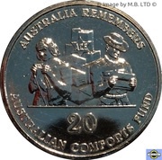 20 Cents - Elizabeth II 4th Portrait - Australian Comforts Fund, Australia, 2014 reverse image