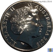 20 Cents - Elizabeth II 4th Portrait - ICC Cricket World Cup obverse image
