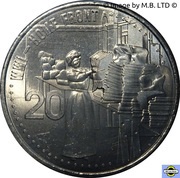 20 Cents - Elizabeth II 4th Portrait - Home Front, Australia, 2015 reverse image