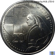 20 Cents - Elizabeth II 4th Portrait - Nurses, Australia, 2015 reverse image