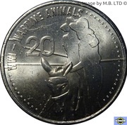 20 Cents - Elizabeth II 4th Portrait - Wartime Animals, Australia, 2015 reverse image