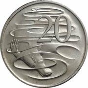 20 Cents - Elizabeth II 4th Portrait - 50th Anniversary of Decimal Currency, Australia, 2016 reverse image