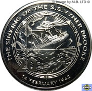 20 Cents - Elizabeth II 4th Portrait - Sinking of the S.S. Vyner Brooke reverse image