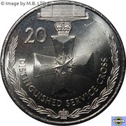 20 Cents - Elizabeth II 4th Portrait - Distinguished Service Cross, Australia, 2017 reverse image