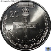 20 Cents - Elizabeth II 4th Portrait - Nursing Service Cross, Australia, 2017 reverse image