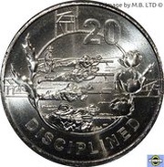 20 Cents - Elizabeth II 4th Portrait - Anzac Spirit - Disciplined reverse image