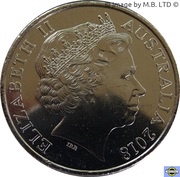 20 Cents - Elizabeth II 4th Portrait - Anzac Spirit - Patriotic obverse image