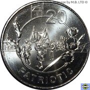 20 Cents - Elizabeth II 4th Portrait - Anzac Spirit - Patriotic, Australia, 2018 reverse image